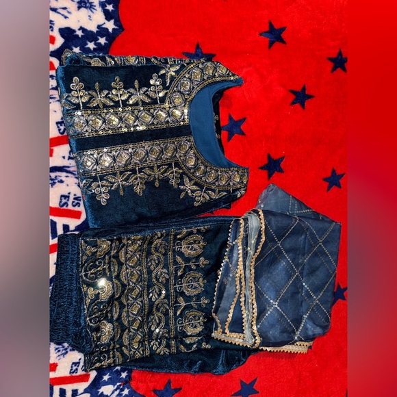 Velvet Embroidered Suit - Picture 2 of 4